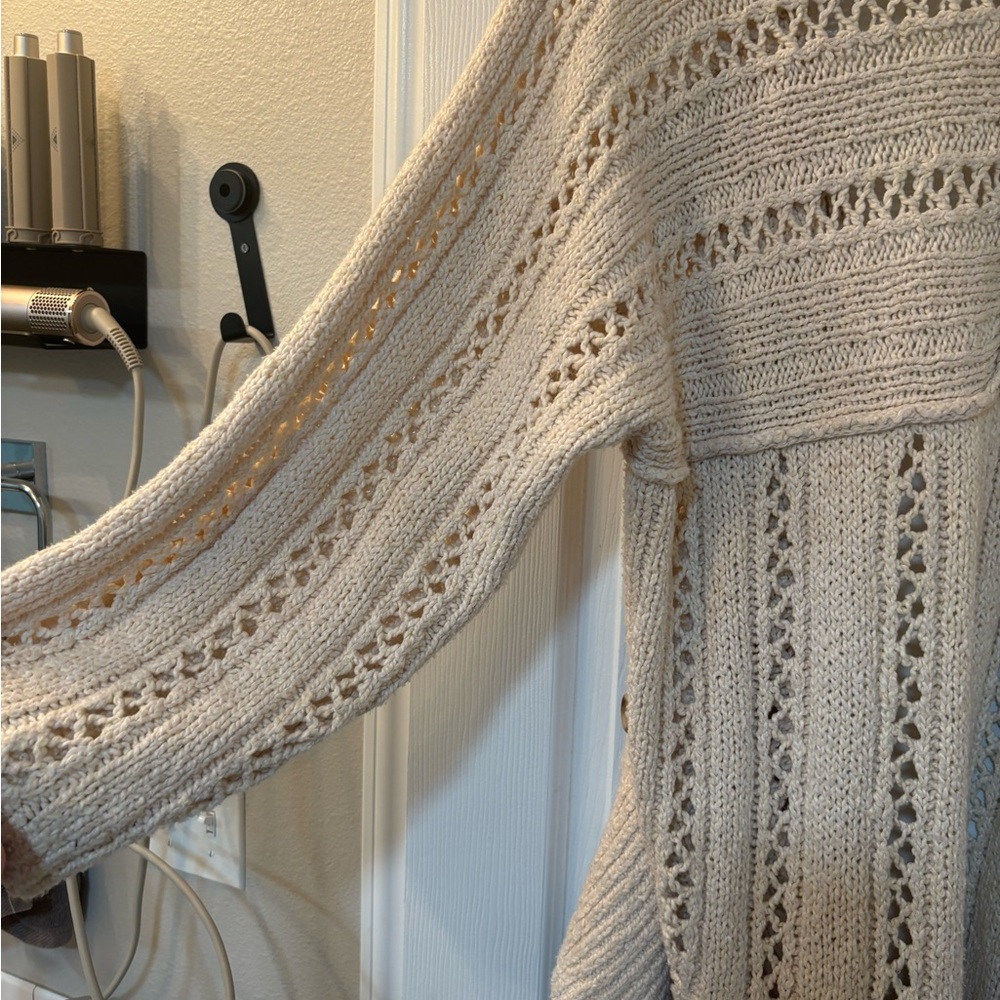 Free People Cream Button-Front Cardigan - Picture 5 of 8